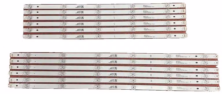 Striscia di retroilluminazione a LED, lunghezza 1147 mm, 11 LED (3V), compatibile con diversi modelli di televisore, realizzata in alluminio, personalizzabile