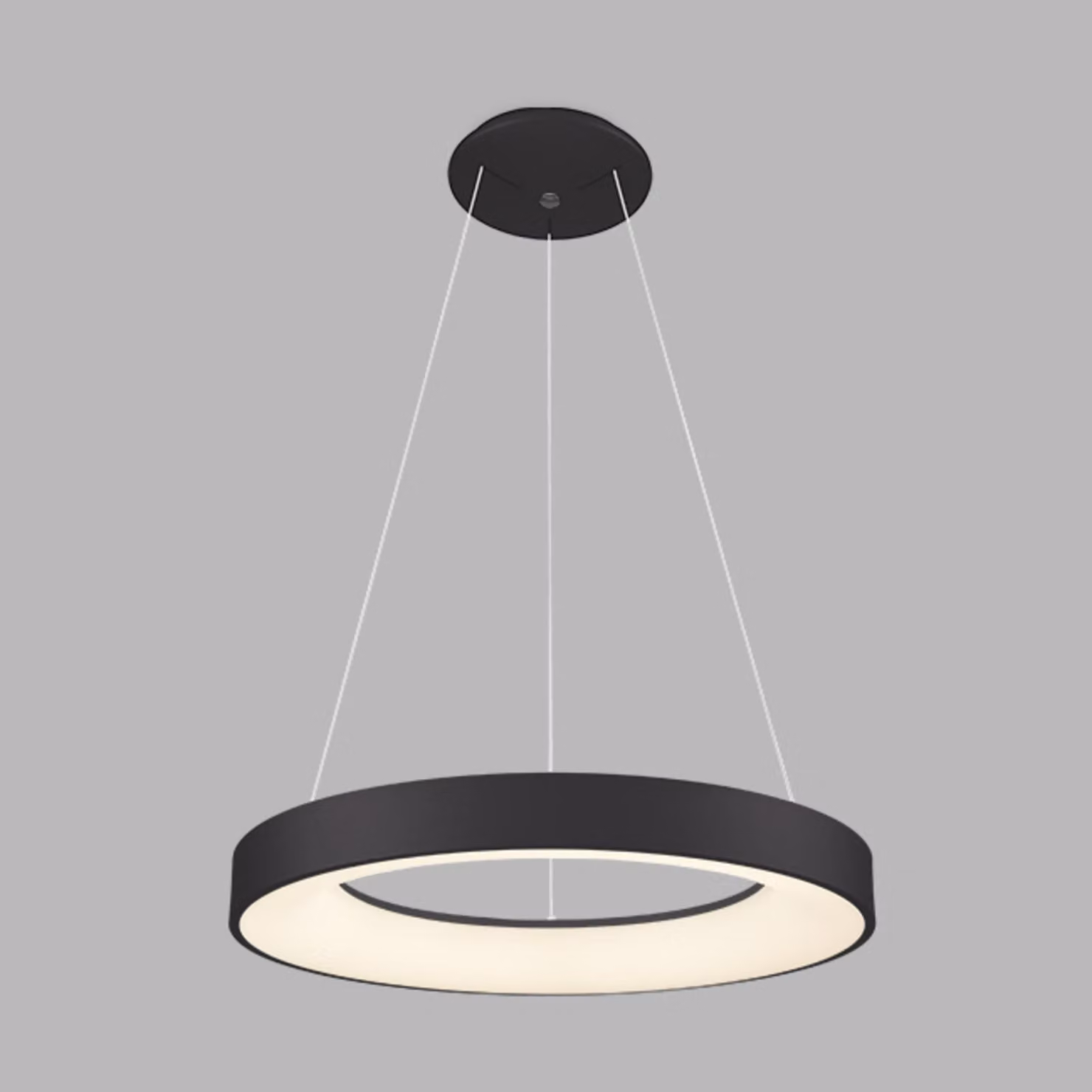 Lampadario LED dimmerabile BELLA, Variante: Ø 480mm, 40W, 2430lm, 3000K/4000K, nero, TRIAC