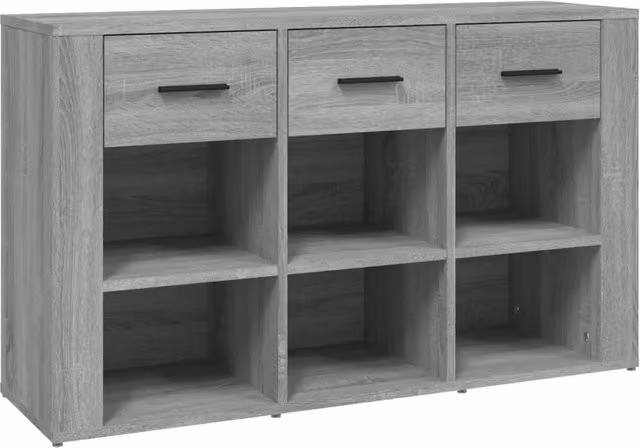 Credenza Buffet da pranzo in legno multistrato Grigio Sonoma L: 100 cm, P: 30 cm, H: 59,5 cm – 1