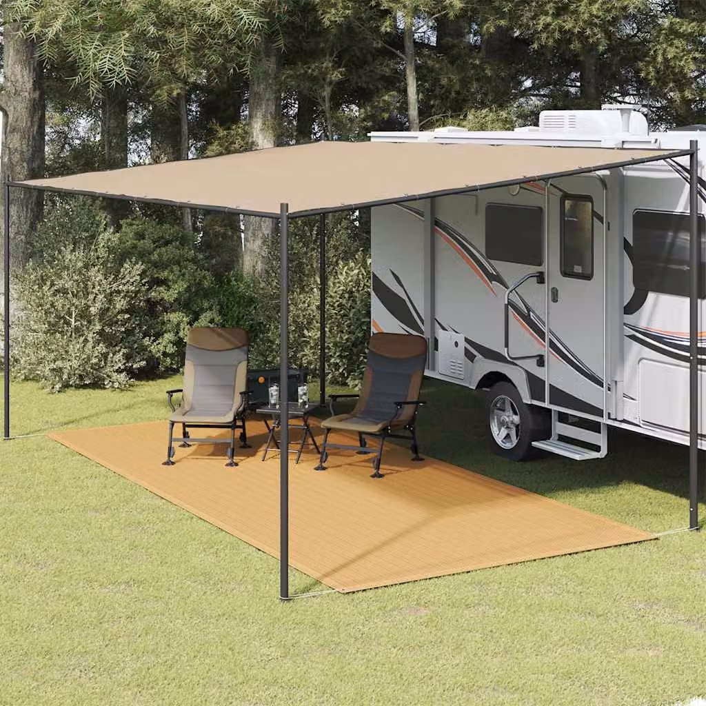 Tappeto da tenda vidaXL color sabbia, resistente ai raggi UV, L: 550 cm, P: 250 cm