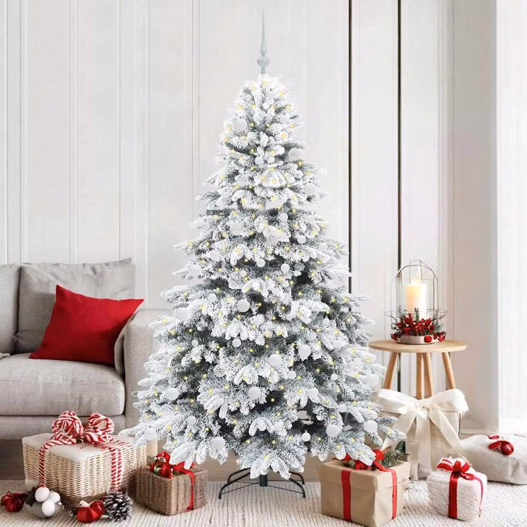 Maison Exclusive - Albero di Natale artificiale con 300 luci LED bianche, altezza 180 cm, realizzato in PE e PVC
