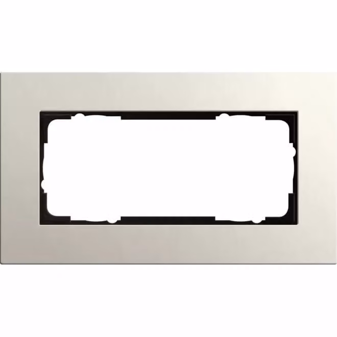 Cornice di copertura doppia Gira senza barra centrale Gira Esprit Lin.Mplx.Grigio chiaro 1002220