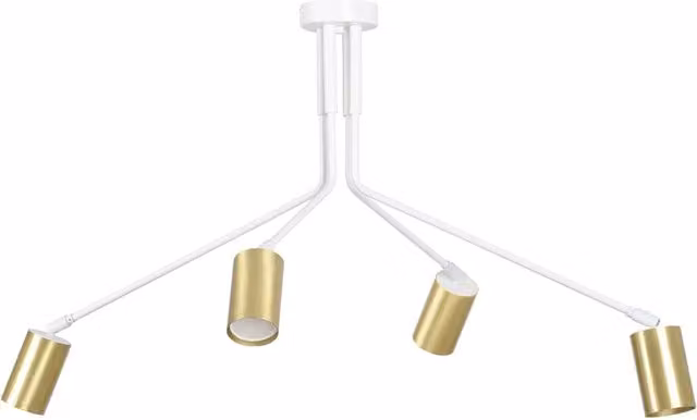 Plafoniera Minimal Morigena Luceart-Classic in Acciaio Bianco con 4 Luci GU10 – 1