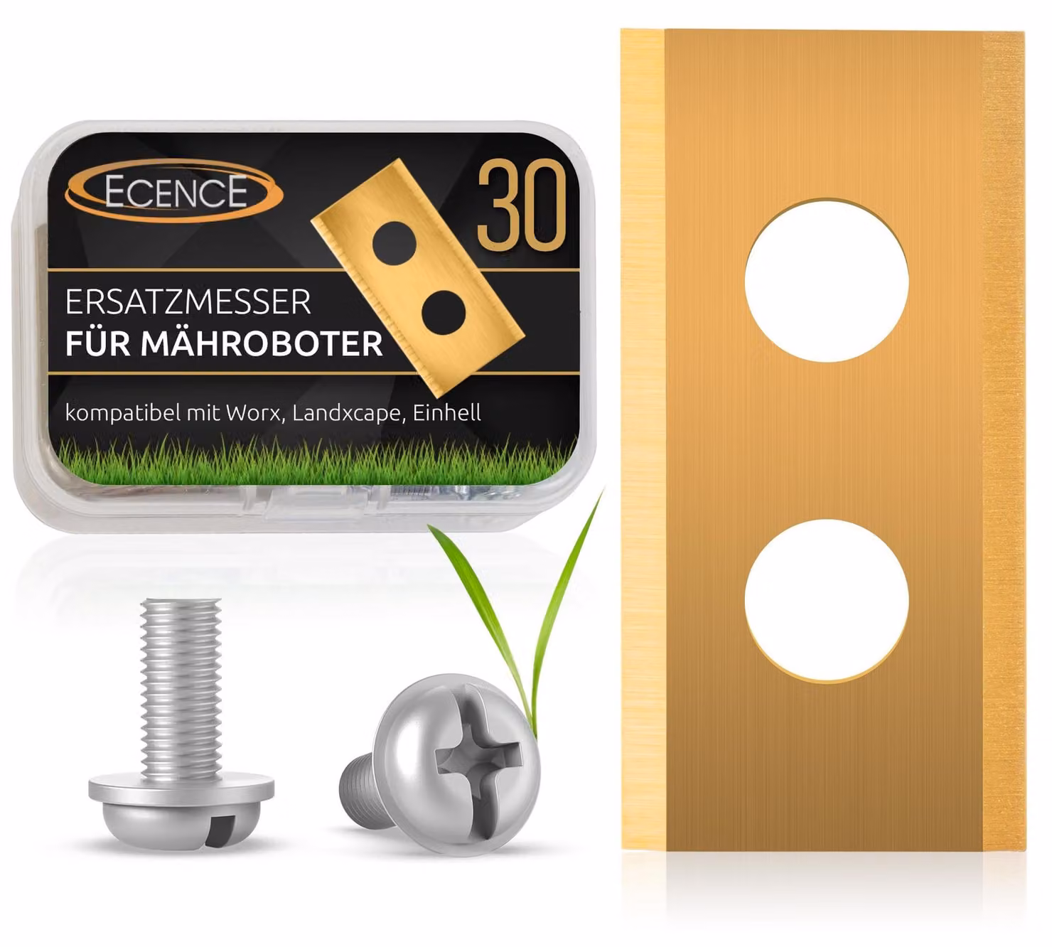 Omgoods - Set di 30 lame di ricambio per tosaerba robot