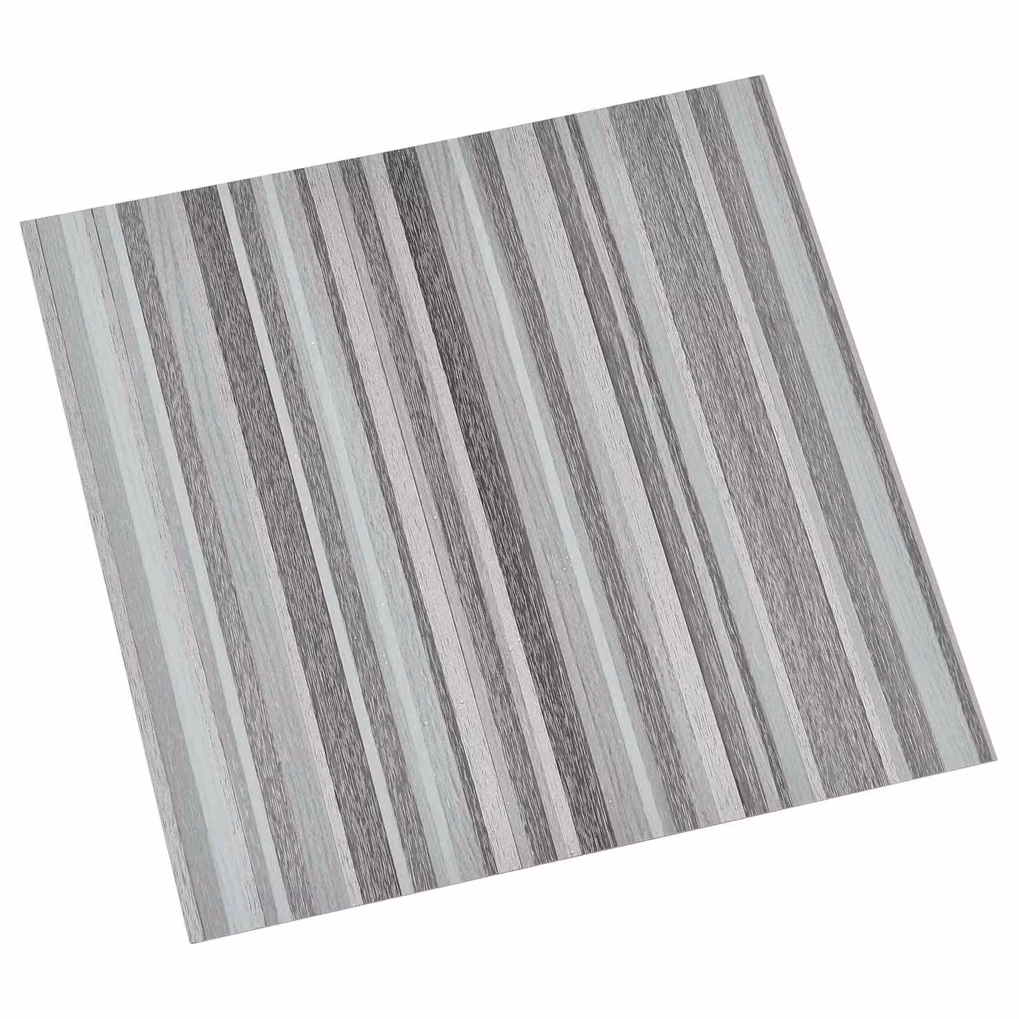 Plance per pavimentazione autoadesive vidaXL effetto legno in plastica, Grigio e Nero, L: 30,5 cm x P: 30,5 cm x H: 1,86 cm