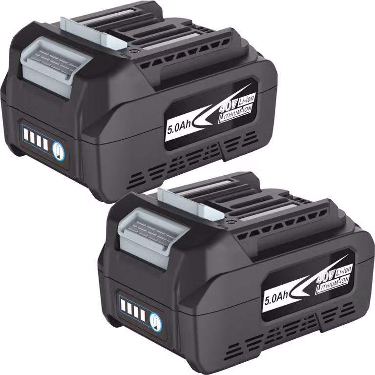 2-Pack 40V 5,0Ah Batteria di ricambio per Makita BL4040 BL4040B BL4025 BL4025B BL4042 BL4050 BL4050B BL4080 XGT40V MAX 191B36-3 Batteria agli ioni di litio per utensili Batteria per utensili senza fili