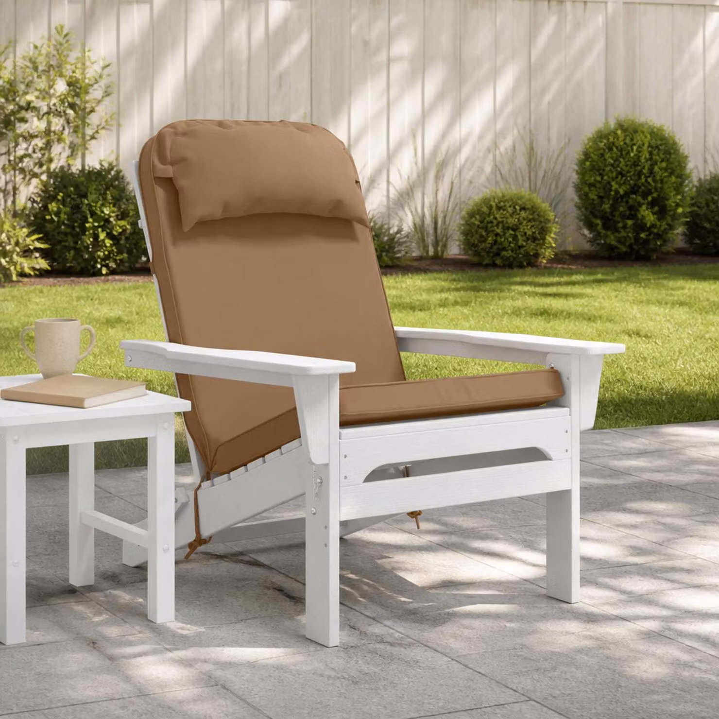 vidaXL Cuscino per Lounger Sole in Poliestere con Rivestimento Rimovibile e Resistente ai Raggi UV, L/P/H: 124 x 55 x 5 cm