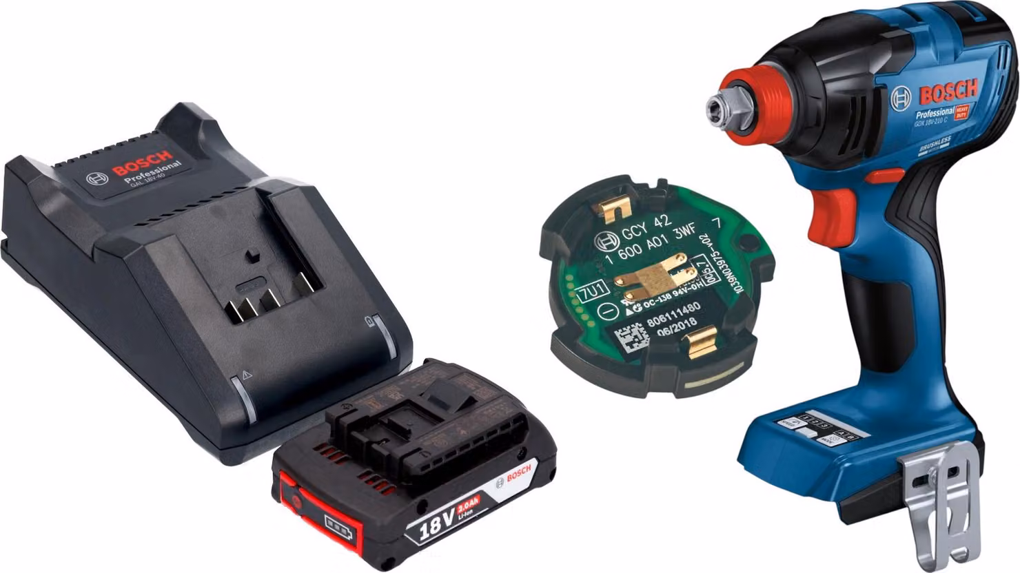 Bosch GDX 18V-210 C Avvitatore a impulsi professionale a batteria 18 V 210 Nm Brushless Solo ( 06019J0200 ) - senza batteria, senza caricabatterie