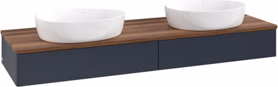 V&B Mobiletto senza struttura frontale Antao 160x50cm, WTP colore w. wal, md bl. m Lac