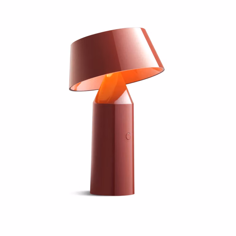MARSET Lampada da tavolo di design Bicoca, dimmerabile, Rosso, Soggiorno / Sala da pranzo, Plastica, Design, Lampada da tavolo