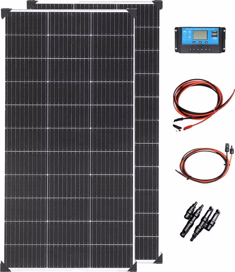 kit di pannelli solari da 12 V, conversione efficiente dell'energia, durevole e resistente alle intemperie, kit solare da 240 W