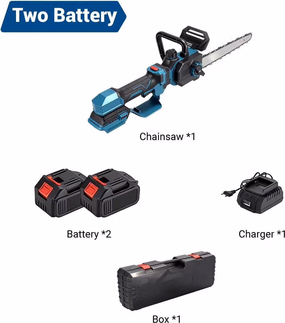 Motosega/potatore telescopico a batteria - Telescopico - Potenza 200 W - Lama 30,5 cm - Motore brushless - Velocità catena 11 m/s - Incl. 2 batterie Li-Ion - Bianco