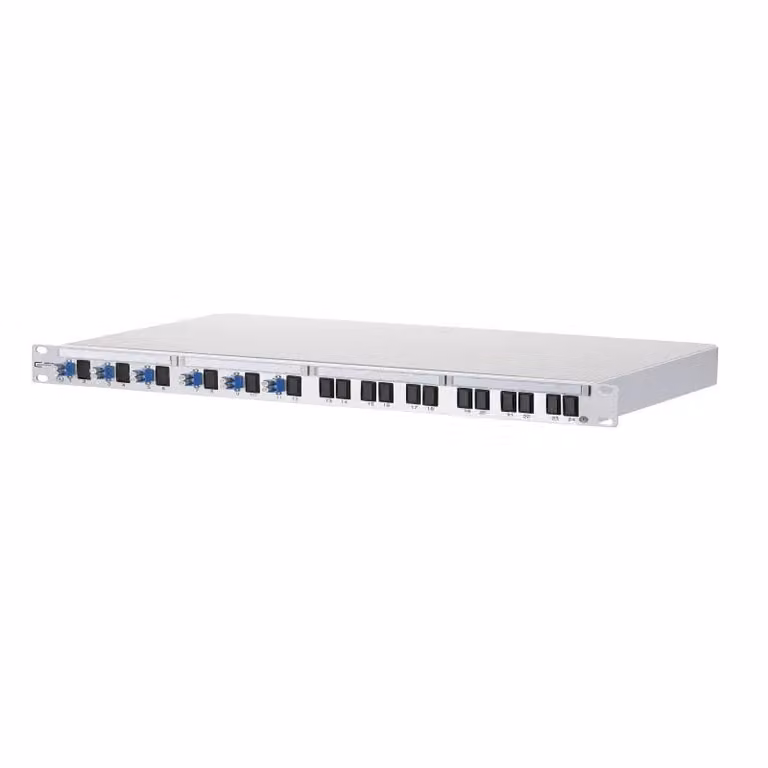 Metz Connect OpDAT PF Patchfeld splice 6xLC-D (blu), OS2, grigio 1502097406-E