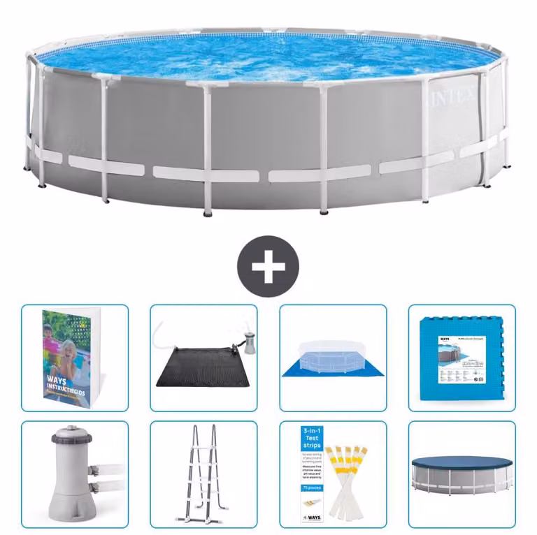 Struttura per piscina a forma di prisma - 457x122 cm - composta da 7 elementi - modello S621
