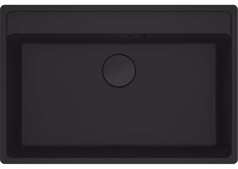 Franke Maris lavabo sotto intonaco Fragranite bacinella MRG 210-72 A Nero Opaco Funzionamento manuale da 80 cm 135.0683.049