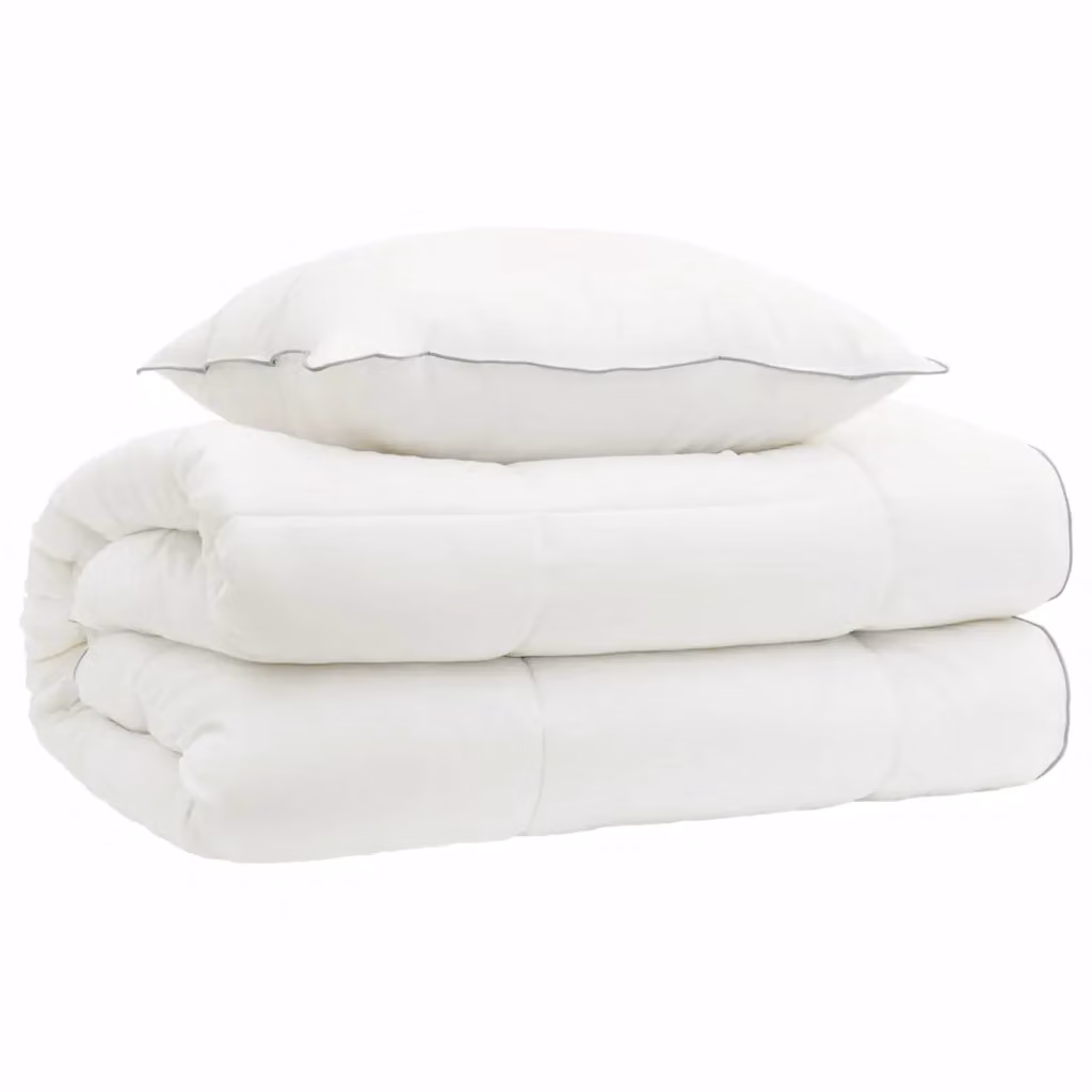Set di piumone e cuscini 2 pz vidaXL bianco 4 stagioni L: 152 cm, P: 203 cm – 2