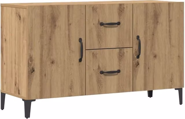Credenza Buffet da pranzo in legno multistrato Rovere color marrone L: 100 cm, P: 36 cm, H: 60 cm – 1