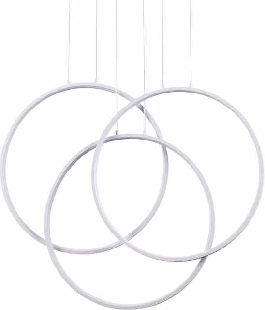 Sospensione Moderna Frame Alluminio Bianco Led 82W 3000K Luce Calda