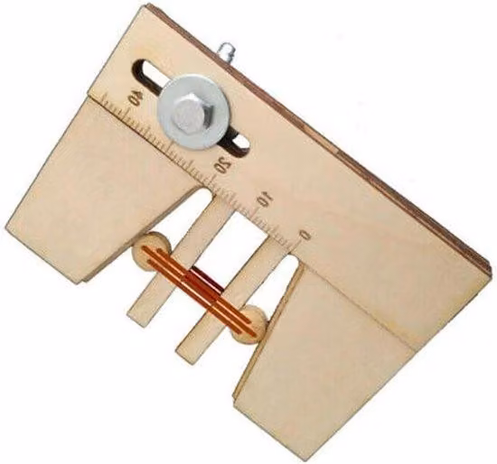 Strumento per la modellistica - Modello in legno - Distanza regolabile - 70x55x7 mm - Beige