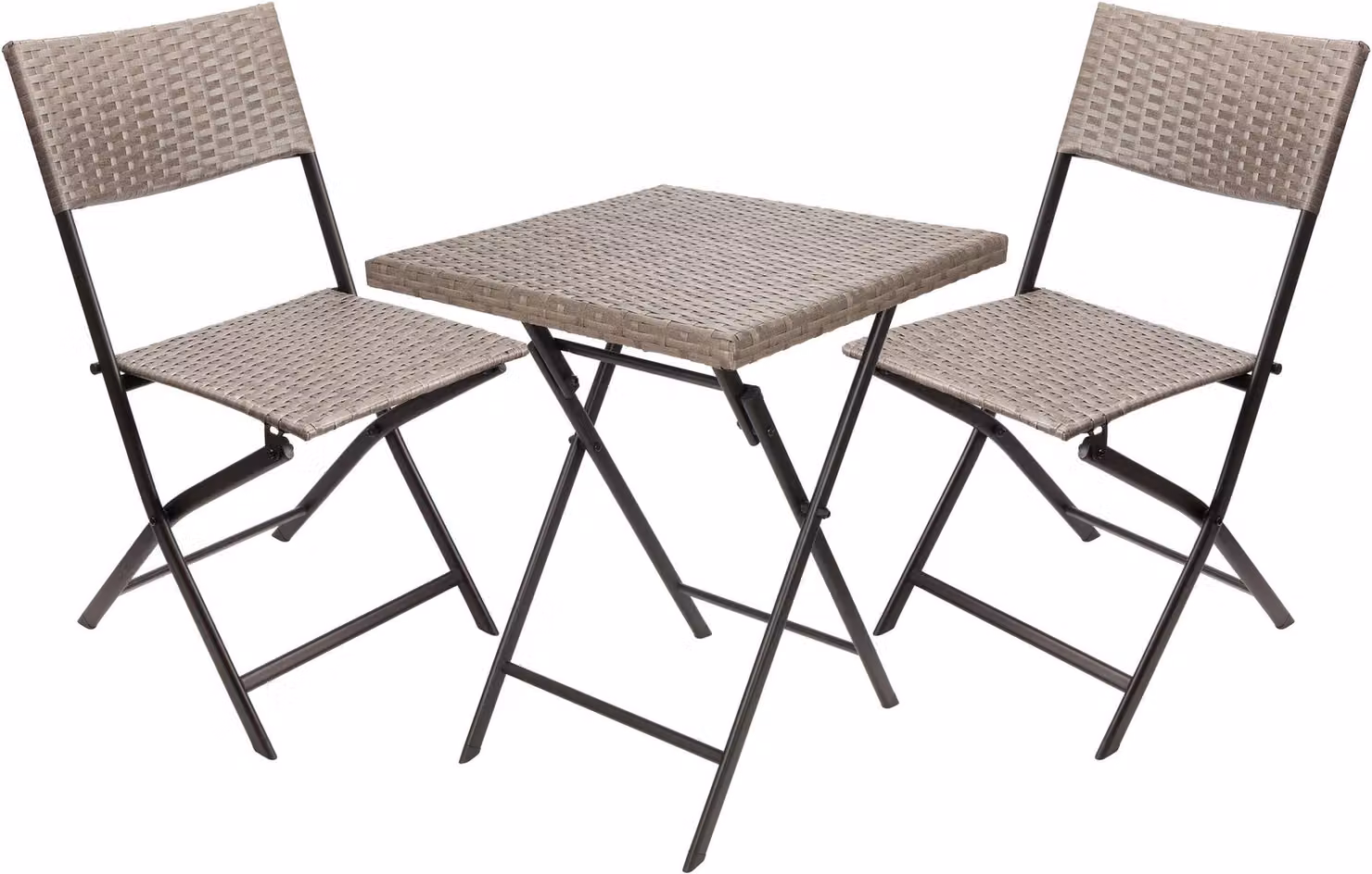 Set da giardino in stile toscano, con tavolo e 2 sedie, resistente agli agenti atmosferici e pieghevole