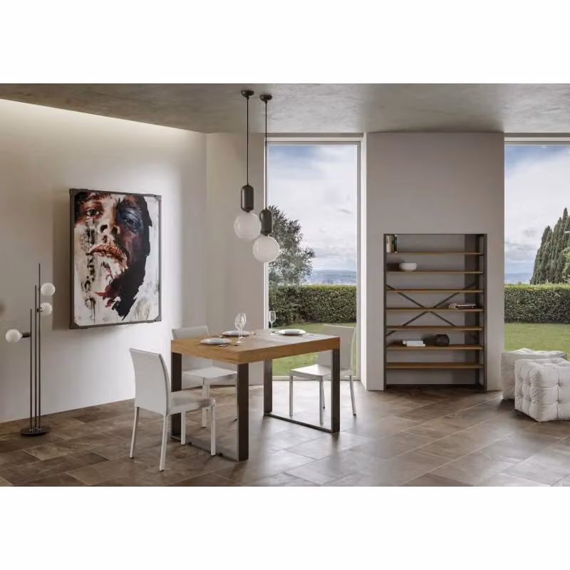 Tavolo allungabile Itamoby Tecno Premium in legno rovere e metallo antracite L/P/H: 160 x 90 x 77 cm (estendibile fino a 264 cm) – 2