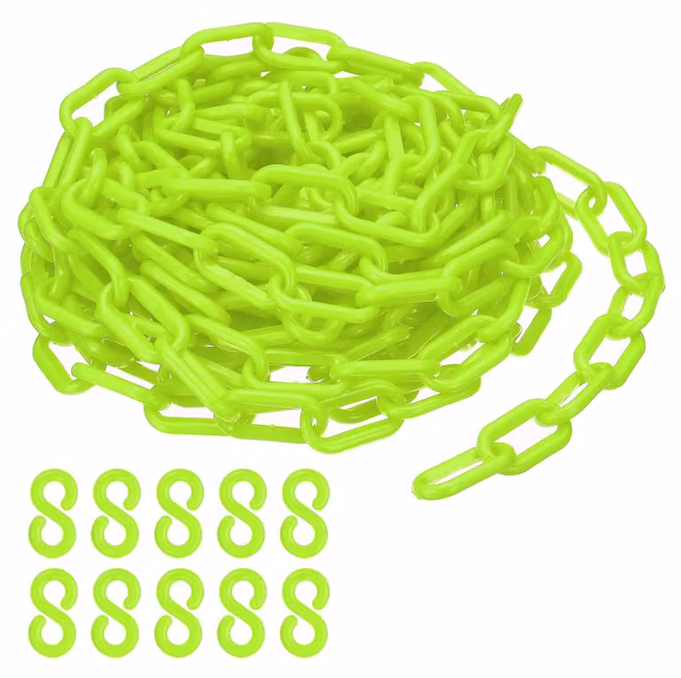 Catena in plastica, verde, 60 metri, diametro 6 mm, ideale per delimitazioni e controllo del flusso di persone