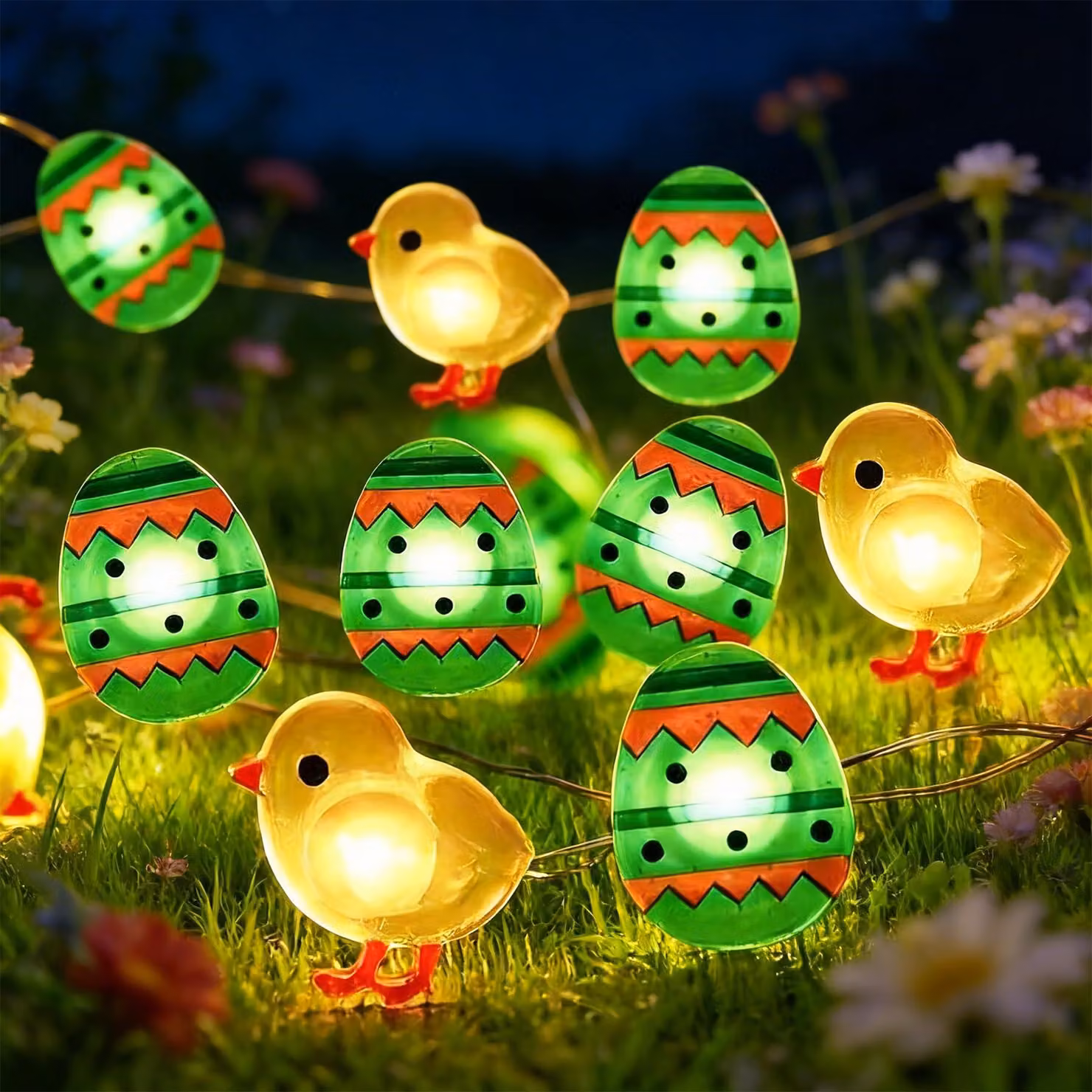 Catena luminosa in stile rustico, 2 metri, 20 LED, alimentata a batteria, per interni ed esterni