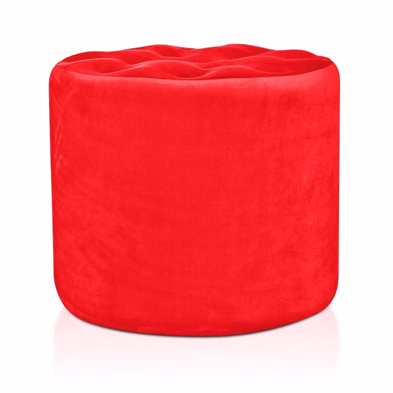 Pouf Diamante 80 cm Rosso
