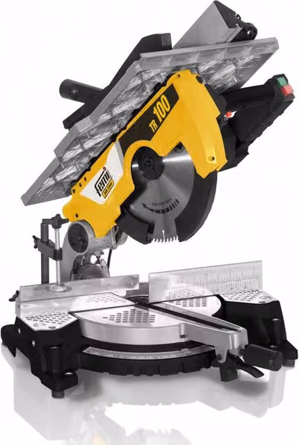 Troncatrice per legno FEMI TR100 D con disco da 305 mm, colore giallo