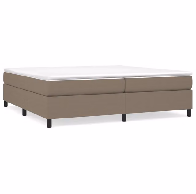 Letto matrimoniale | Letto per adulti | Struttura Letto a Rete a Molle Tortora 200x200 cm in Tessuto