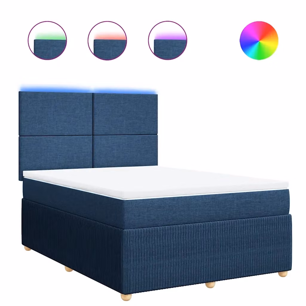 Letto Ibrido con Materasso Blu e Bianco vidaXL L/P: 160 x 200 cm – 2