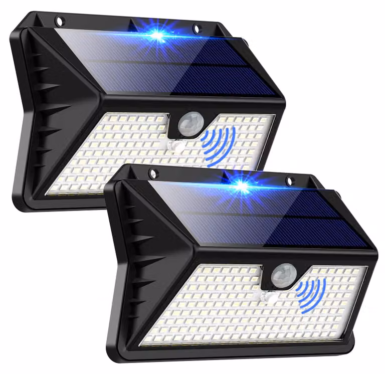 Confezione da 2 lampade solari LED per esterni con sensore di movimento