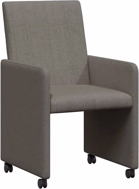 Sedie da Pranzo con Ruote 2 pz | Sedie da cucina Grigio chiaro 57 x 66 x 94 cm