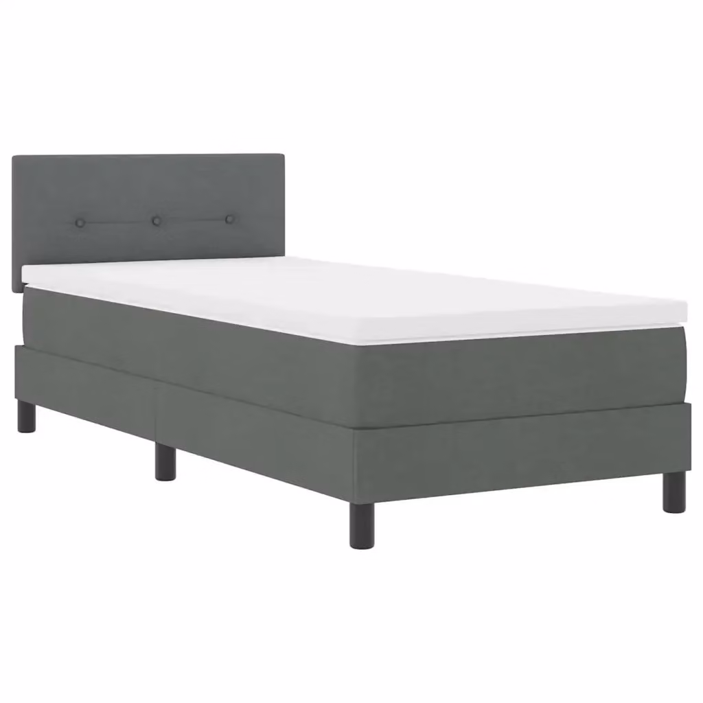 Letto a molle con strisce LED vidaXL in tessuto grigio, L/P: 100 x 200 cm – 2