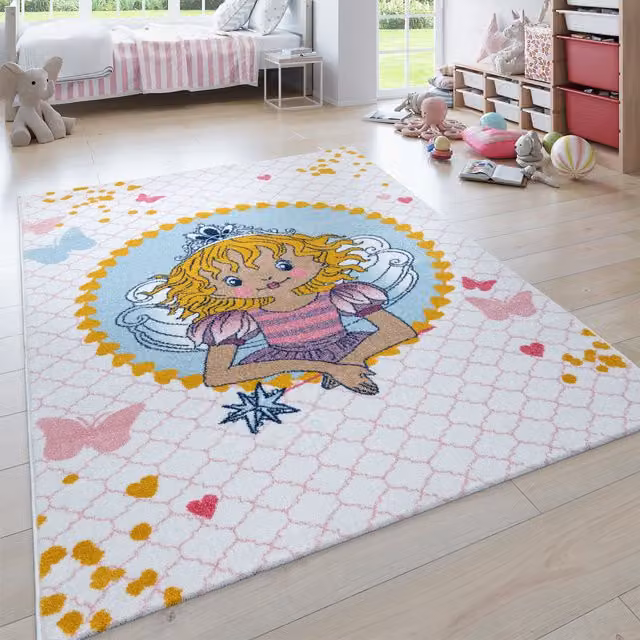 Tappeto per bambini Prinzessin lillifee beige e multicolore L: 160 cm, P: 230 cm