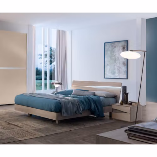 Letto matrimoniale con testata a led Infinity Sirio