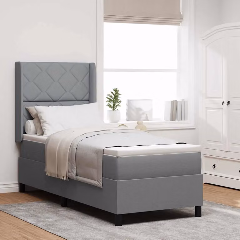 Letto ibrido con materasso vidaXL Grigio, L: 80 cm, P: 200 cm
