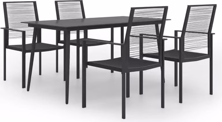 Maison Exclusive - Set da giardino per esterni, composto da 5 pezzi