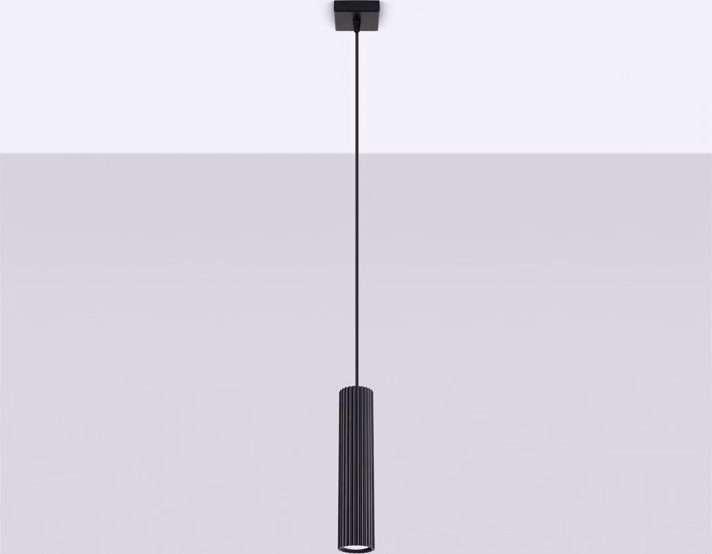 Lampada a sospensione GRAVIO nera 1xGU10x10W in alluminio, dimensioni: 118x8x8 cm, IP20, Pure Lume