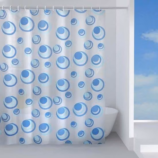 Tenda da bagno azzurra - design moderno - 180 x 200 cm
