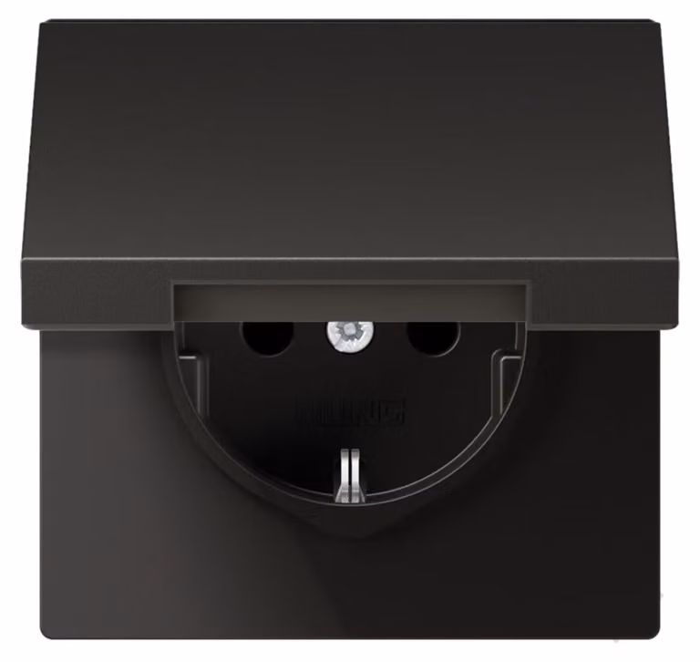 Presa Jung SCHUKO 16A 250V con coperchio a cerniera AL 1520 KIKL AN