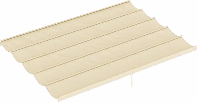 Tettuccio di ricambio per pergola e gazebo da giardino Outsunny in poliestere, beige, 3x4 m