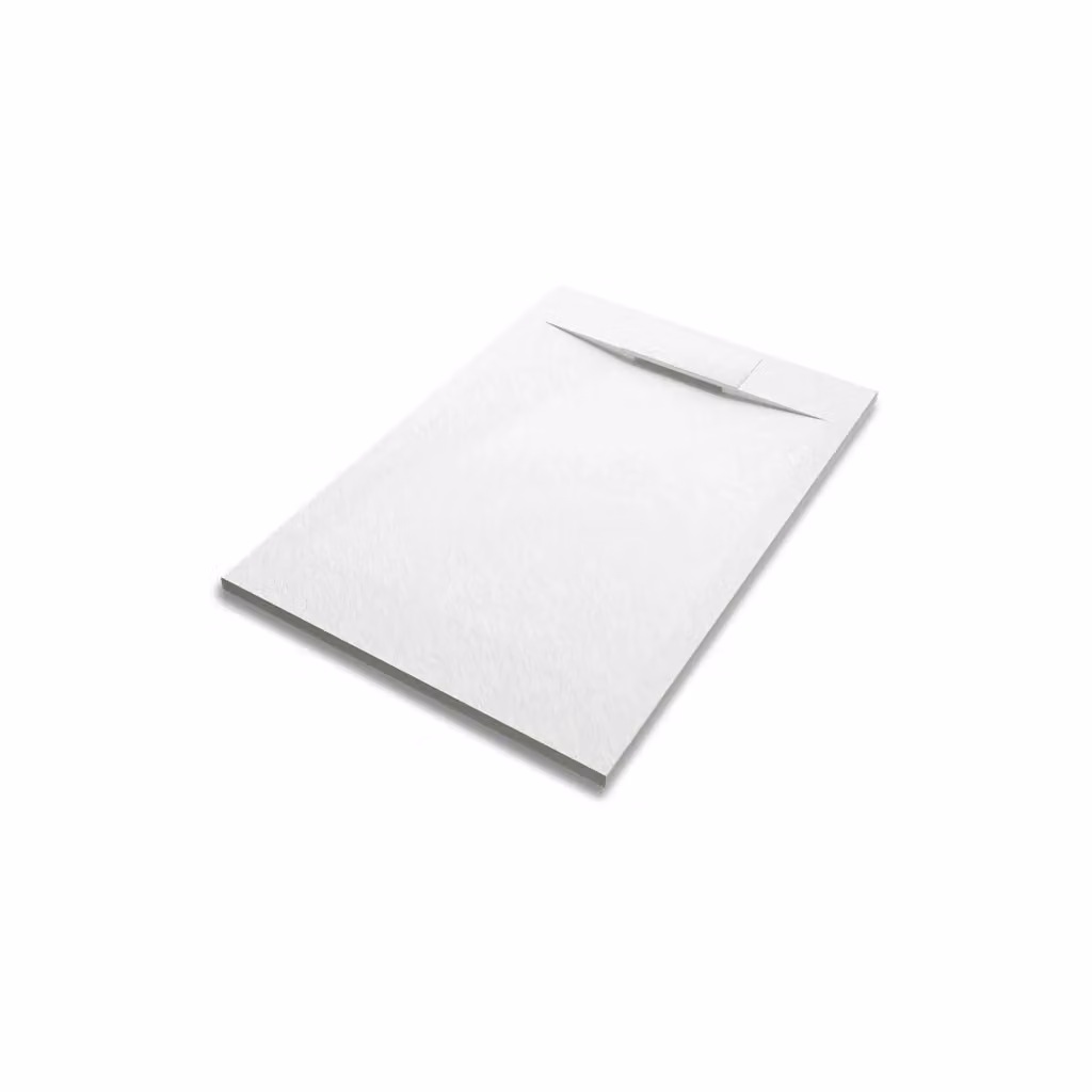 Piatto doccia rettangolare Parama bianco effetto pietra antiscivolo L: 100 cm, P: 70 cm