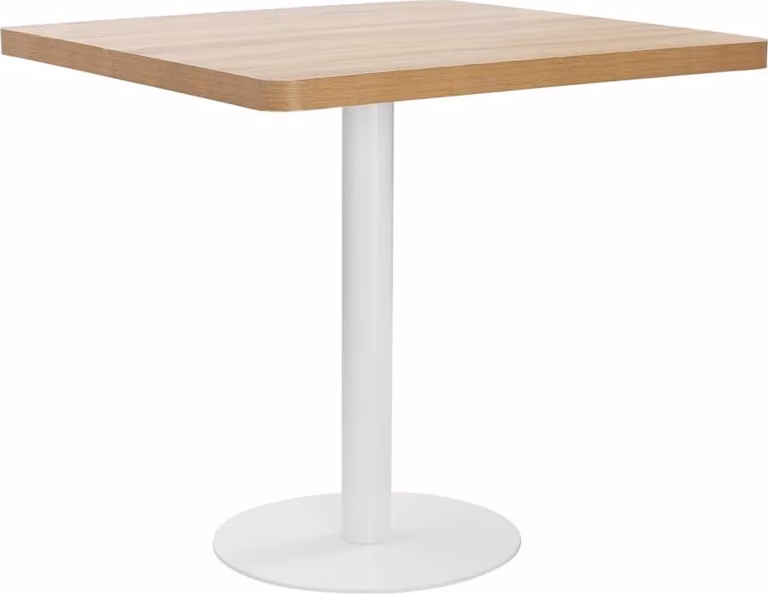 The Living Store Tavolo da bistrot marrone chiaro 80x80 cm MDF