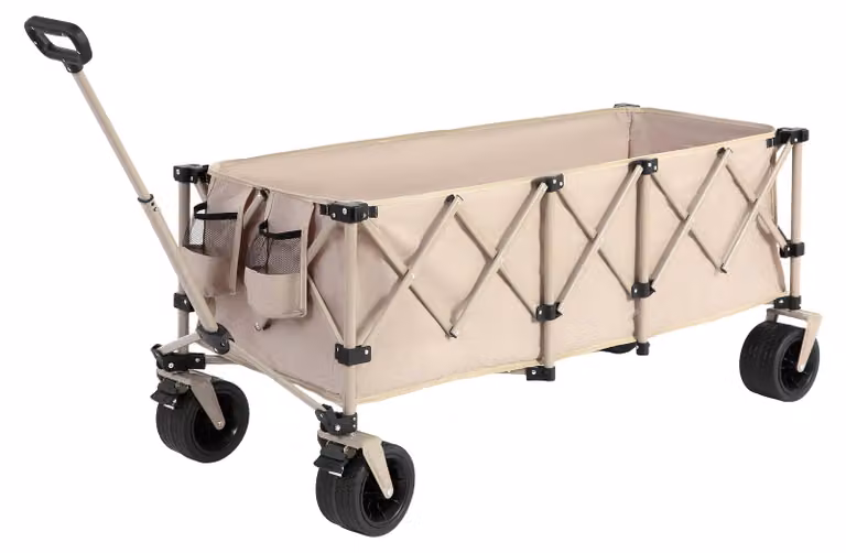 Carrello pieghevole - Carrello da trasporto - Carrello pieghevole - Carrello per il giardinaggio - Ruote adatte a tutti i terreni - Capacità di carico: 99,79 kg