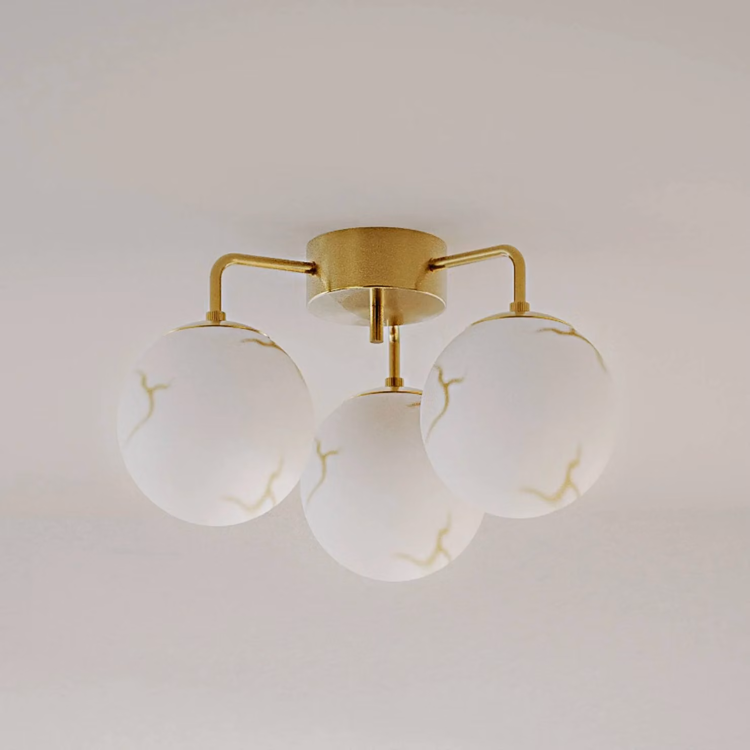 By Rydéns Plafoniera soffitto Bellagio, dimmerabile, Bianco / Opale, Soggiorno / Sala da pranzo, Vetro, Plafoniera