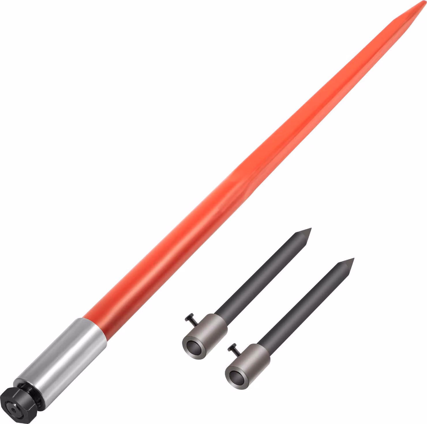 Denti per caricatore frontale VEVOR Denti per balle da 49" Capacità di 3000 libbre, denti per forche per balle, forche per balle con rivestimento rosso, forche per balle per caricatore frontale con 2 lance stabilizzatrici
