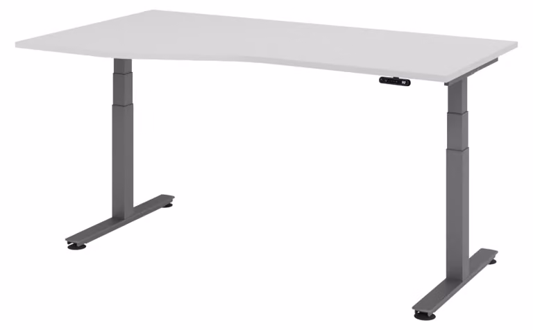 Scrivania elettrica bümö XDSM - Struttura: grafite, finitura: grigio, dimensioni: 180 x 100 cm
