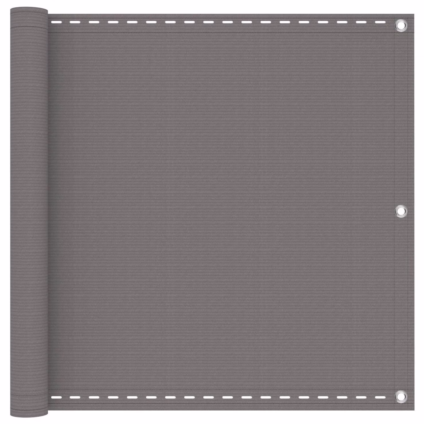 Schermo per balcone grigio chiaro, dimensioni 120 x 600 cm, realizzato in HDPE e alluminio