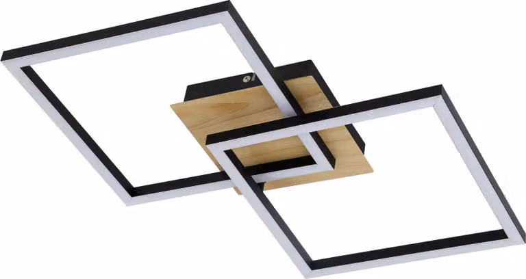 Rabalux 6589 Lampada da soffitto Ashton, 24 W, 3000 K, 1600 lm, bianco e nero, bianco caldo, 40 x 40 cm